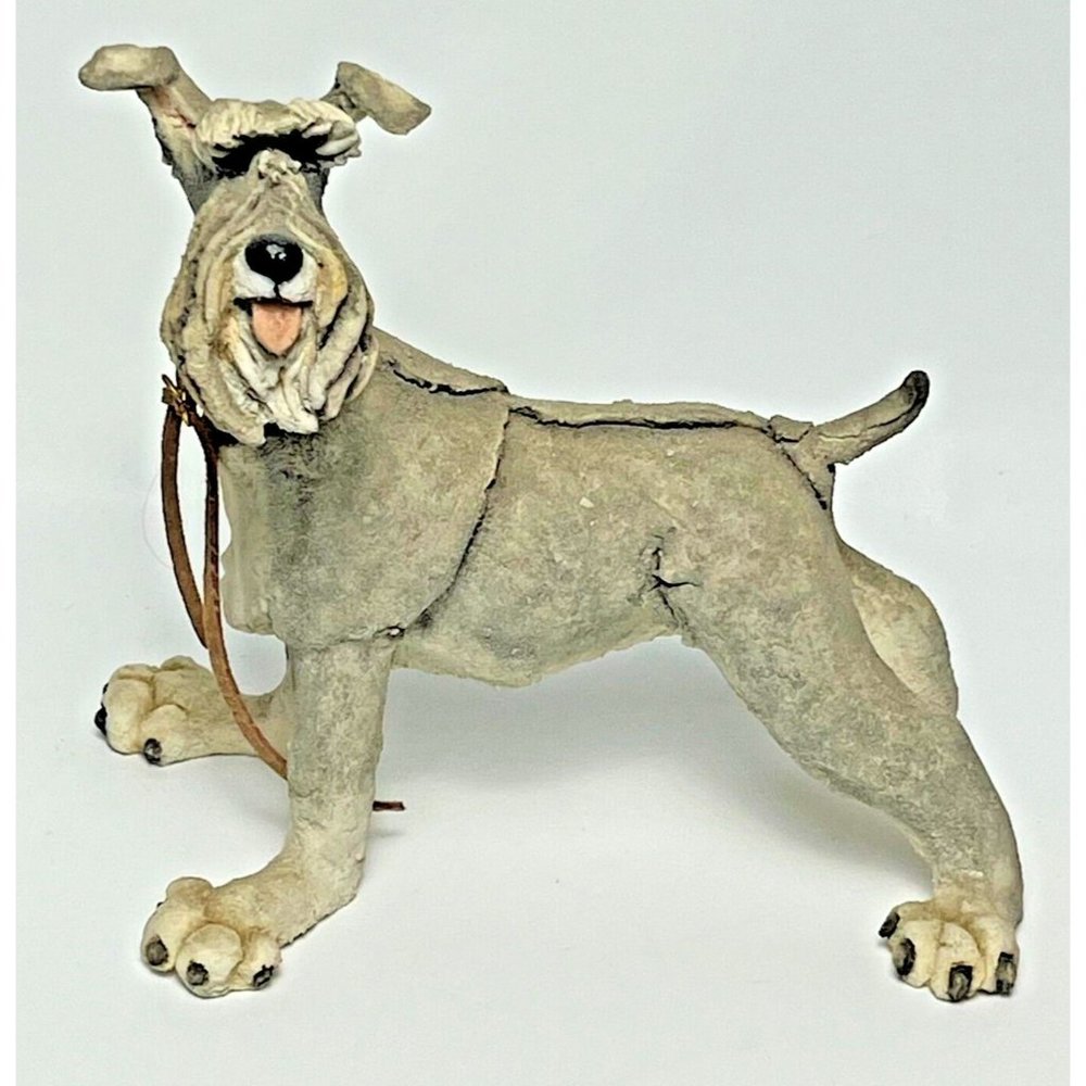 A Breed Apart Grey Schnauzer Country Artist Ltd 2002 # 70020 Dog Sculp Tag name